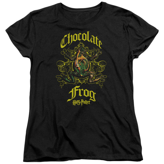 Harry Potter Chocolate Frog Womens T Shirt Black