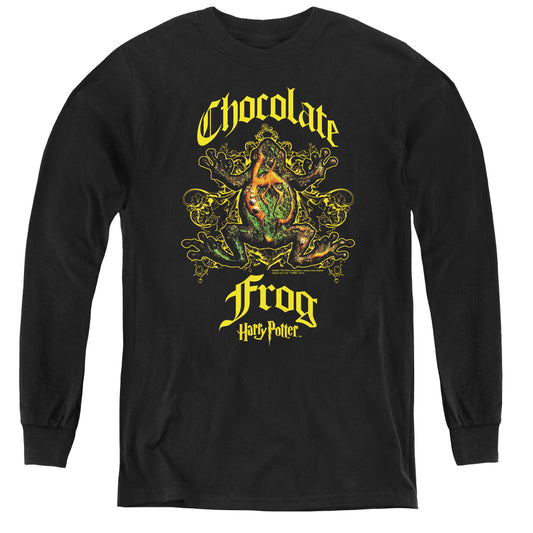 Harry Potter Chocolate Frog Long Sleeve Kids Youth T Shirt Black
