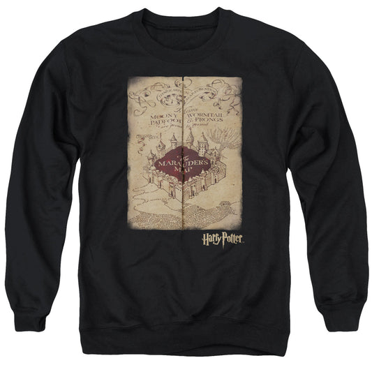 Harry Potter Marauders Map Mens Crewneck Sweatshirt Black