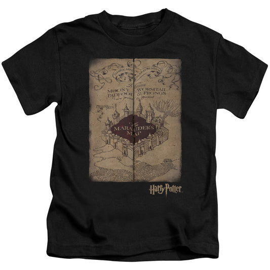Harry Potter Marauders Map Juvenile Kids Youth T Shirt Black