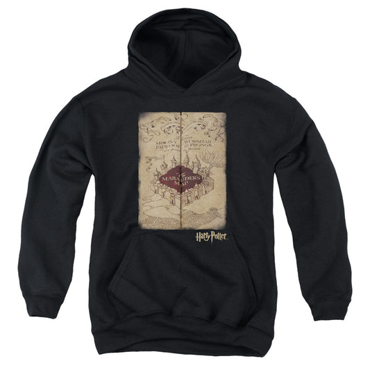 Harry Potter Marauders Map Kids Youth Hoodie Black
