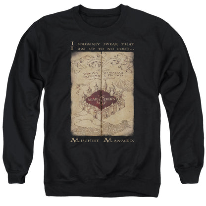 Harry Potter Marauders Map Words Mens Crewneck Sweatshirt Black