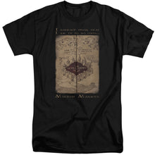 Load image into Gallery viewer, Harry Potter Marauders Map Words Mens Tall T Shirt Black