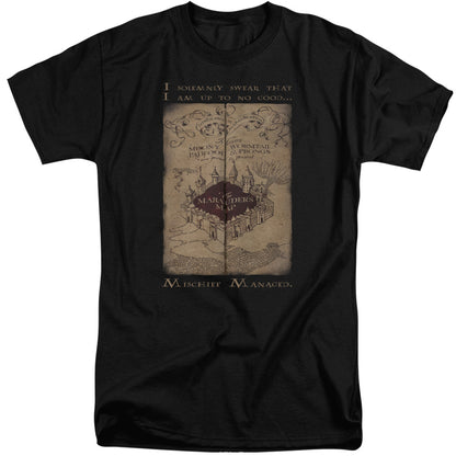 Harry Potter Marauders Map Words Mens Tall T Shirt Black Officially Licensed