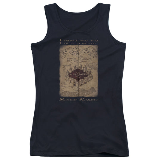 Harry Potter Marauders Map Words Womens Tank Top Shirt Black