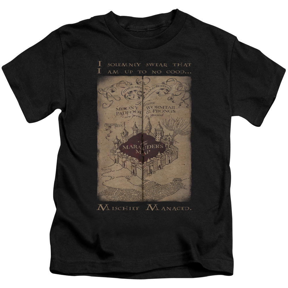 Harry Potter Marauders Map Words Juvenile Kids Youth T Shirt Black