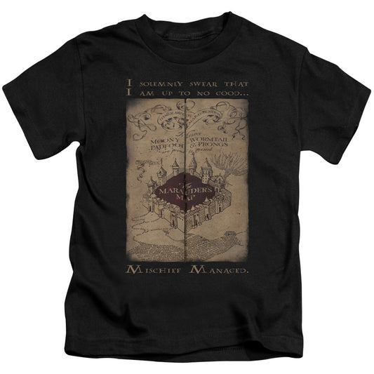 Harry Potter Marauders Map Words Juvenile Kids Youth T Shirt Black