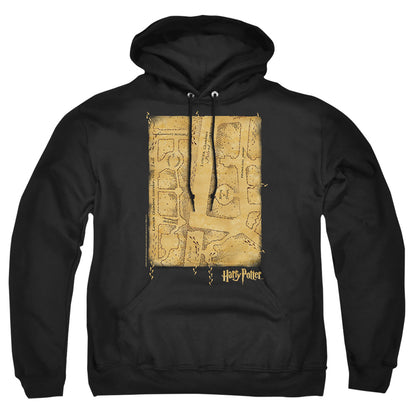 Harry Potter Marauders Map Interior Mens Hoodie Black Officially Licensed