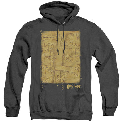 Harry Potter Marauders Map Interior Heather Mens Hoodie Black