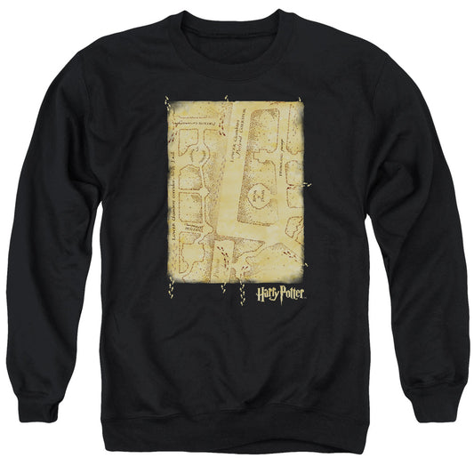 Harry Potter Marauders Map Interior Mens Crewneck Sweatshirt Black