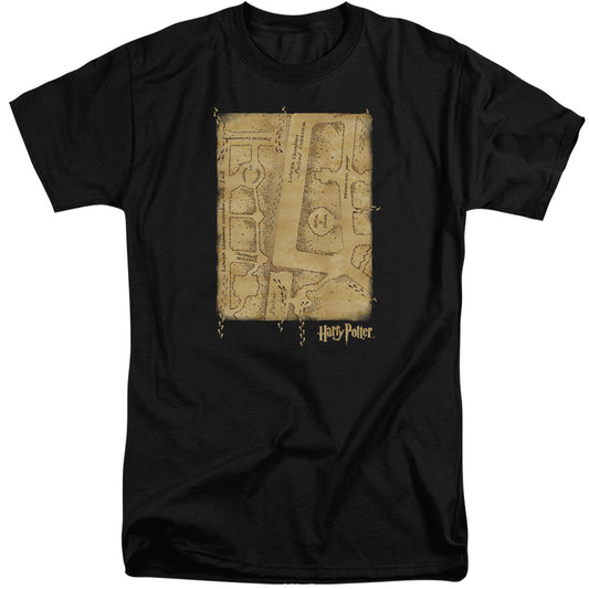 Harry Potter Marauders Map Interior Mens Tall T Shirt Black