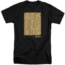 Load image into Gallery viewer, Harry Potter Marauders Map Interior Mens Tall T Shirt Black