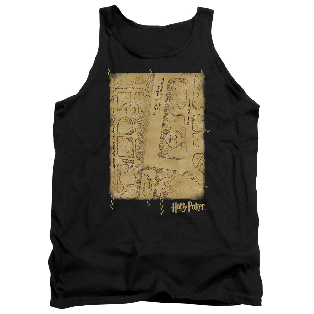 Harry Potter Marauders Map Interior Mens Tank Top Shirt Black