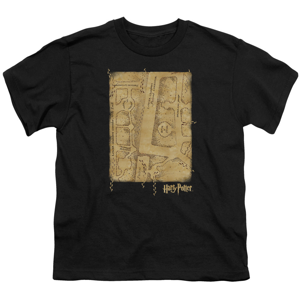 Harry Potter Marauders Map Interior Kids Youth T Shirt Black