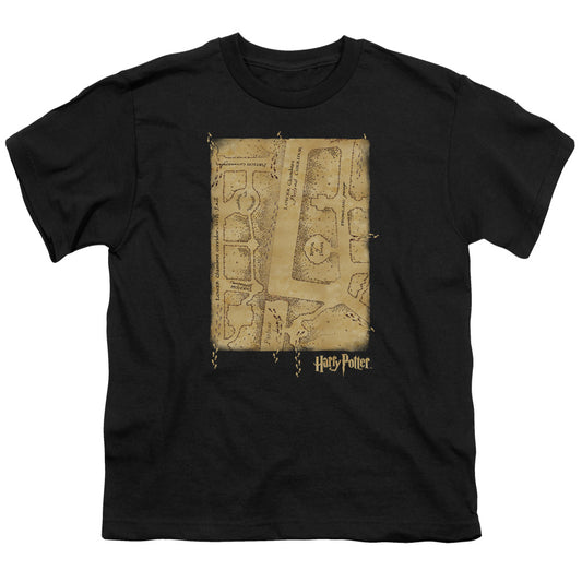 Harry Potter Marauders Map Interior Kids Youth T Shirt Black
