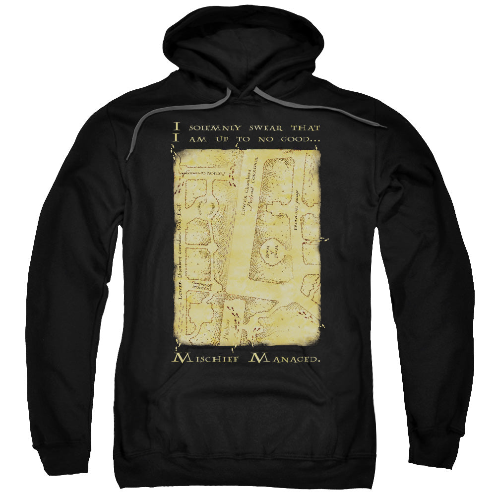 Harry Potter Marauders Map Interior Words Mens Hoodie Black