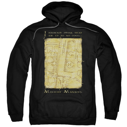 Harry Potter Marauders Map Interior Words Mens Hoodie Black