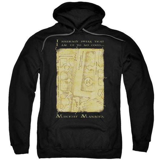 Harry Potter Marauders Map Interior Words Mens Hoodie Black