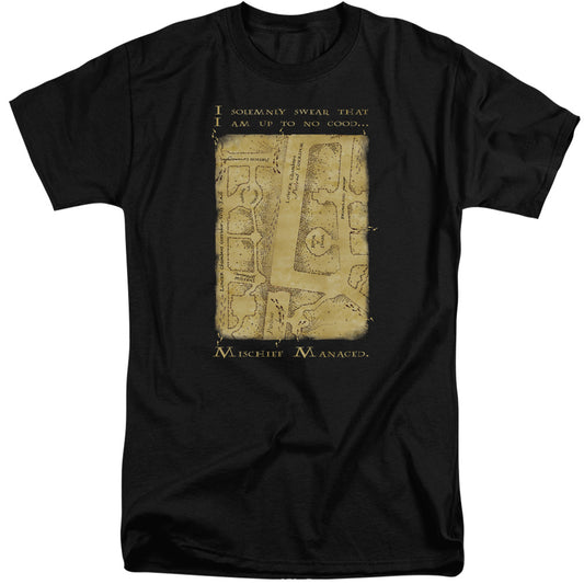 Harry Potter Marauders Map Interior Words Mens Tall T Shirt Black