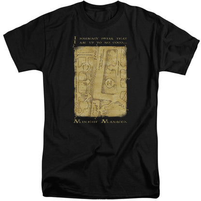 Harry Potter Marauders Map Interior Words Mens Tall T Shirt Black Officially Licensed