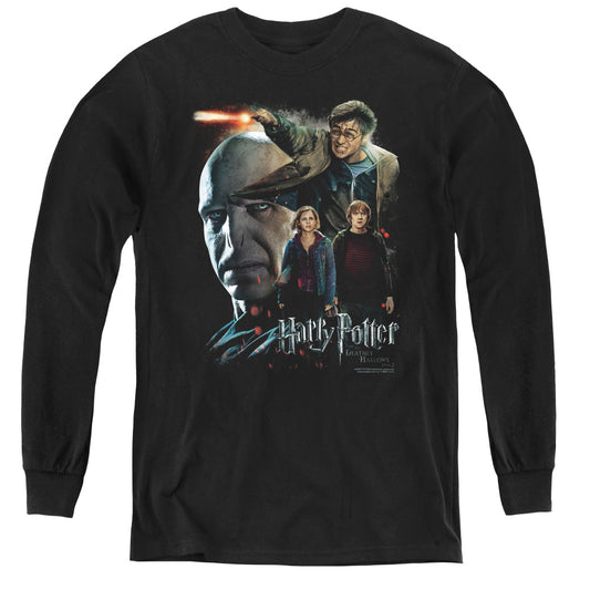 Harry Potter Final Fight Long Sleeve Kids Youth T Shirt Black