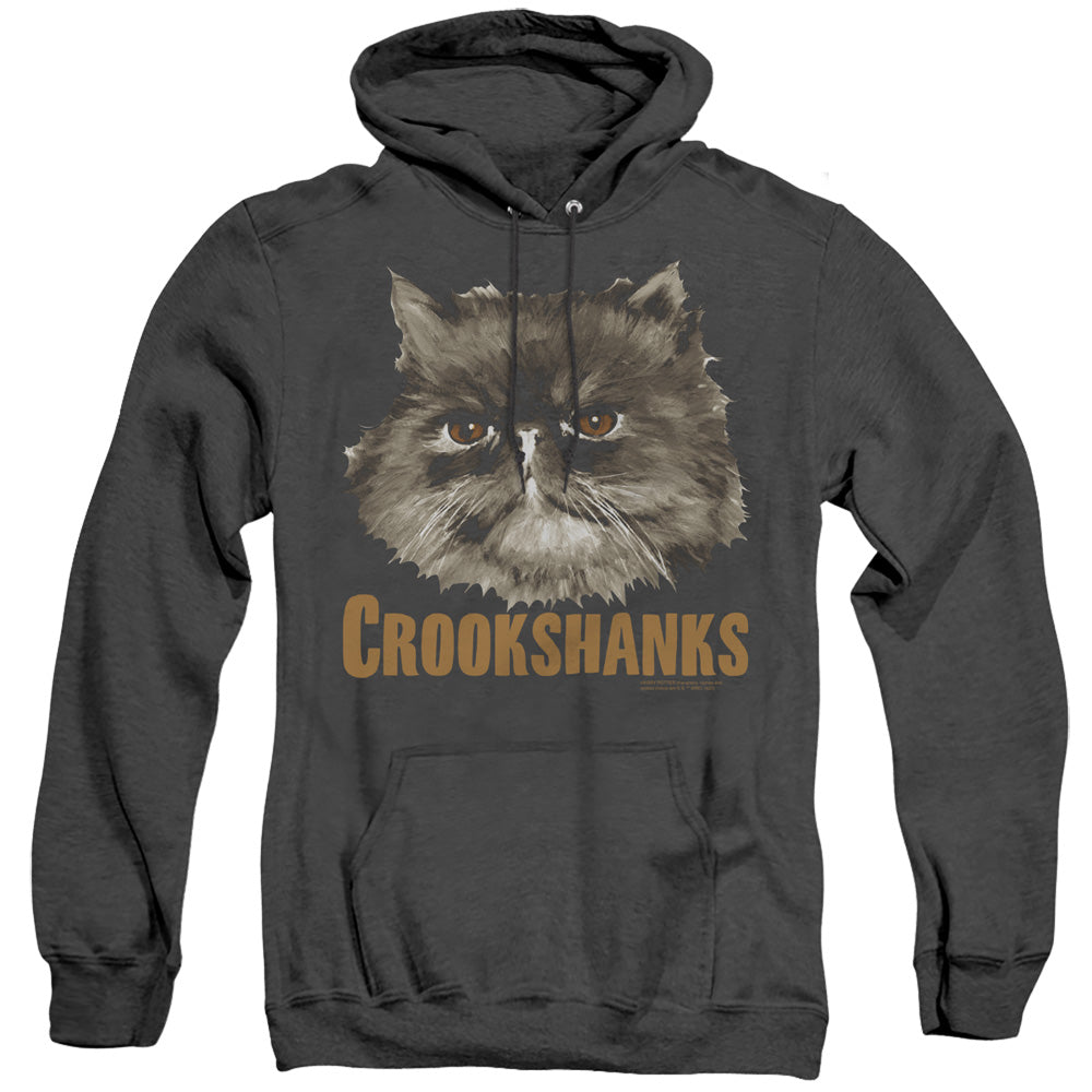 Harry Potter Crookshanks Mens Heather Hoodie Black Officially Licensed
