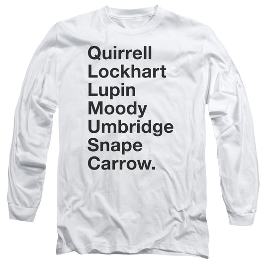 Harry Potter Professors Mens Long Sleeve Shirt White