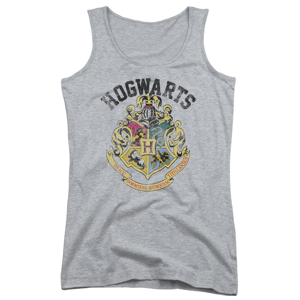 Harry Potter Hogwarts Crest Womens Tank Top Shirt Athletic Heather