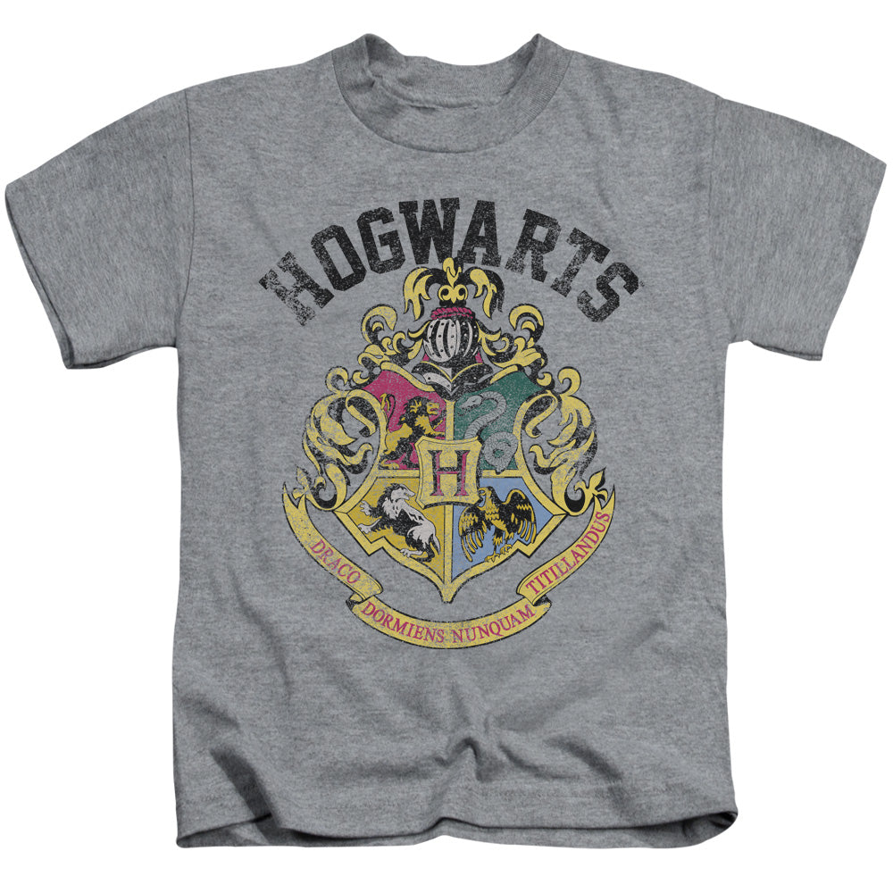 Harry Potter Hogwarts Crest Juvenile Kids Youth T Shirt Athletic Heather