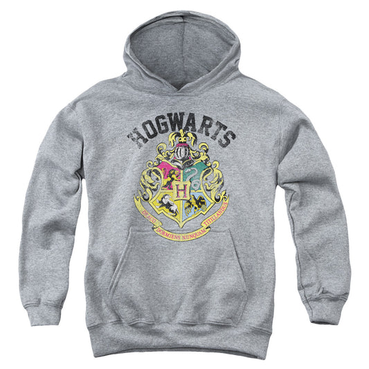 Harry Potter Hogwarts Crest Kids Youth Hoodie Athletic Heather