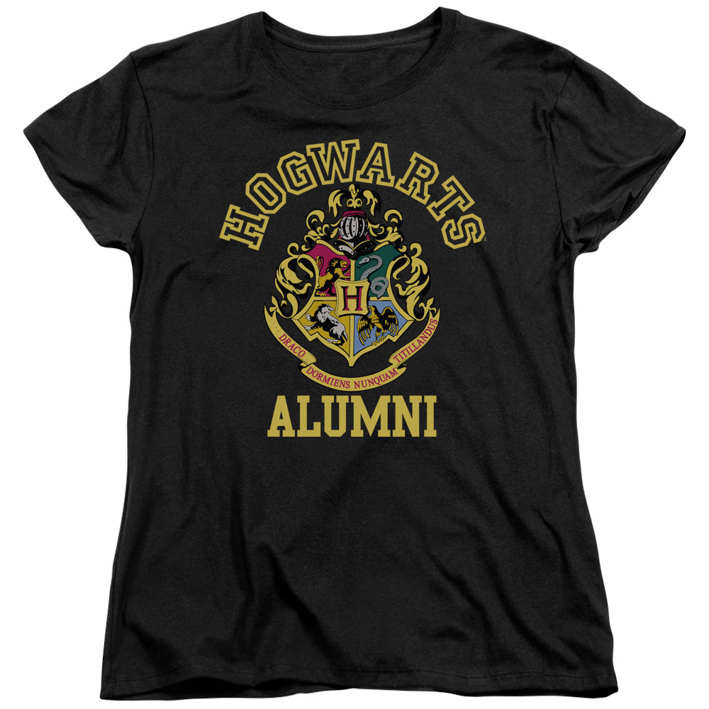 Harry Potter Hogwarts Alumni Womens T Shirt Black