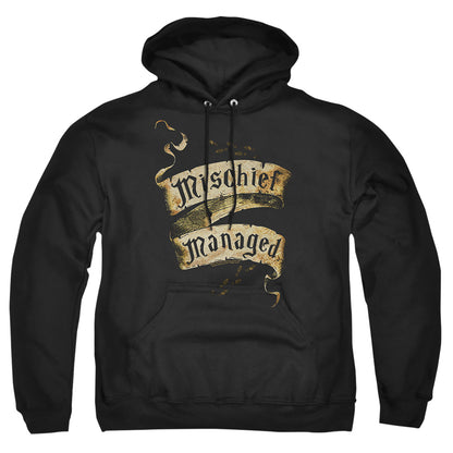 Harry Potter Mischief Managed Mens Hoodie Black Officially Licensed