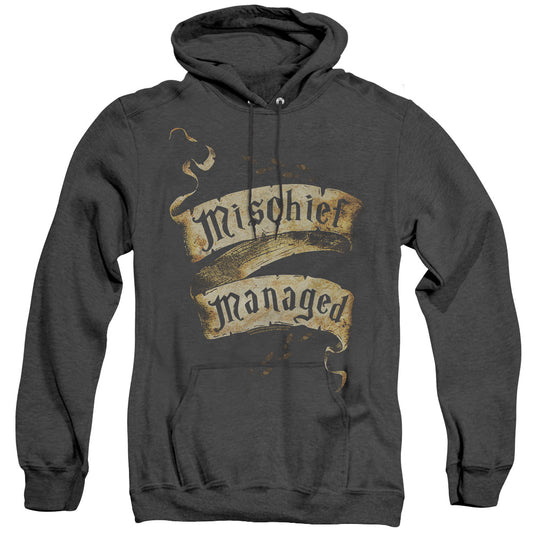 Harry Potter Mischief Managed Heather Mens Hoodie Black