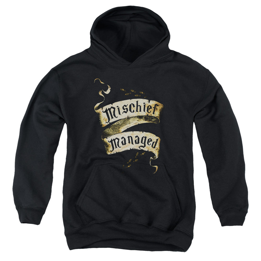 Harry Potter Mischief Managed Kids Youth Hoodie Black