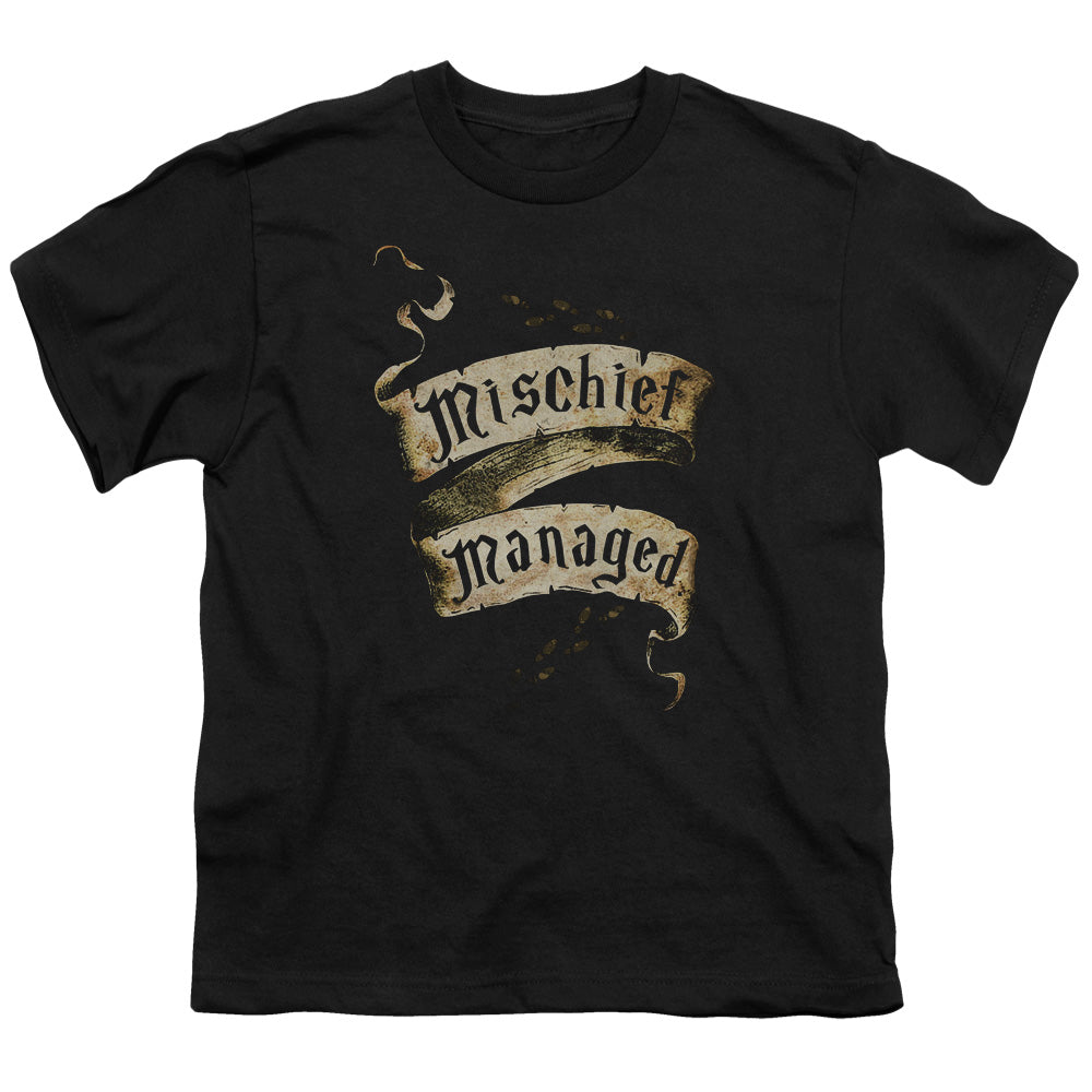 Harry Potter Mischief Managed Kids Youth T Shirt Black