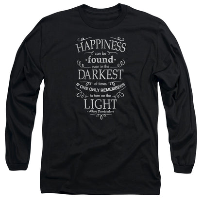Harry Potter Happiness Mens Long Sleeve Shirt Black