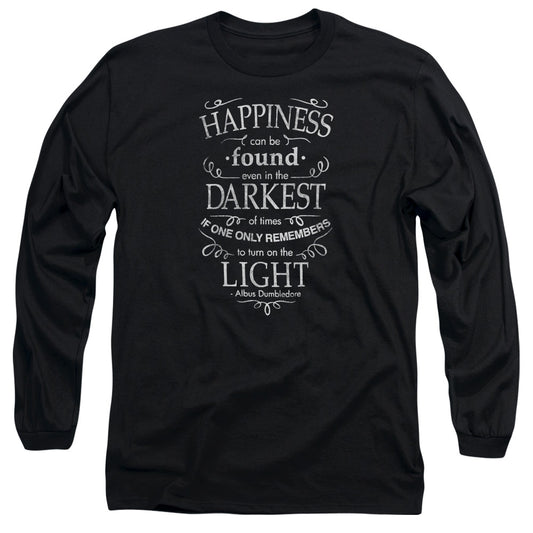 Harry Potter Happiness Mens Long Sleeve Shirt Black