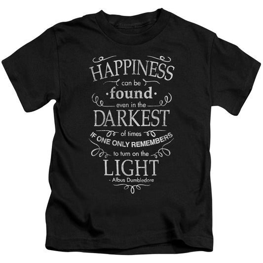 Harry Potter Happiness Juvenile Kids Youth T Shirt Black