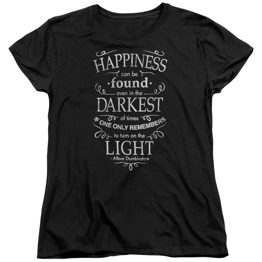 Harry Potter Happiness Womens T Shirt Black