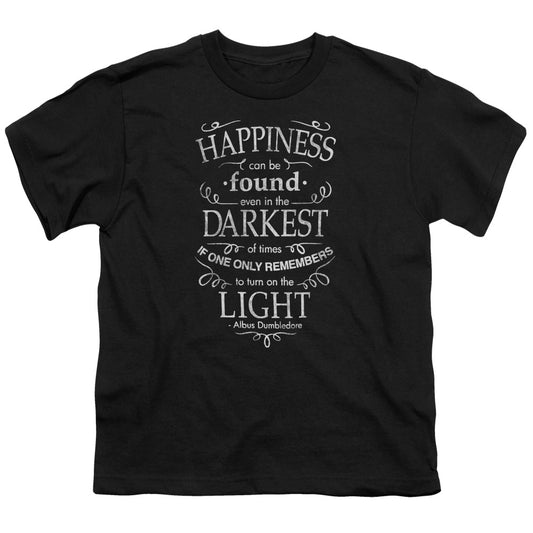Harry Potter Happiness Kids Youth T Shirt Black