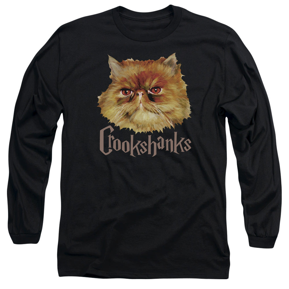 Harry Potter Crookshanks Color Mens Long Sleeve Shirt Black