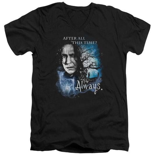 Harry Potter Always Mens Slim Fit V-Neck T Shirt Black