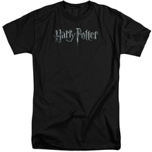 Load image into Gallery viewer, Harry Potter Logo Mens Tall T Shirt Black