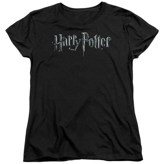 Harry Potter Logo Womens T Shirt Black