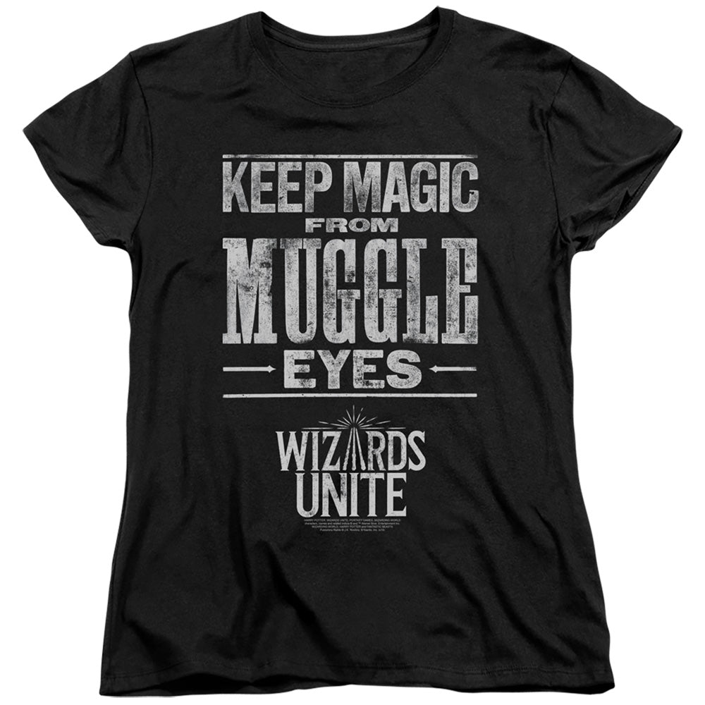 Harry Potter Wizards Unite Hidden Magic Womens T Shirt Black