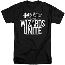 Load image into Gallery viewer, Harry Potter Wizards Unite Wizards Unite Logo Mens Tall T Shirt Black
