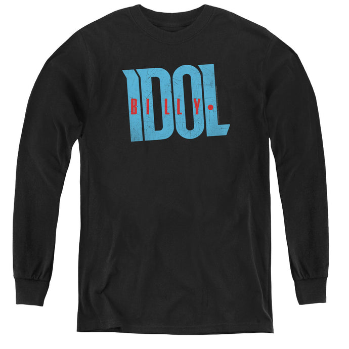 Billy Idol Logo Long Sleeve Kids Youth T Shirt Black