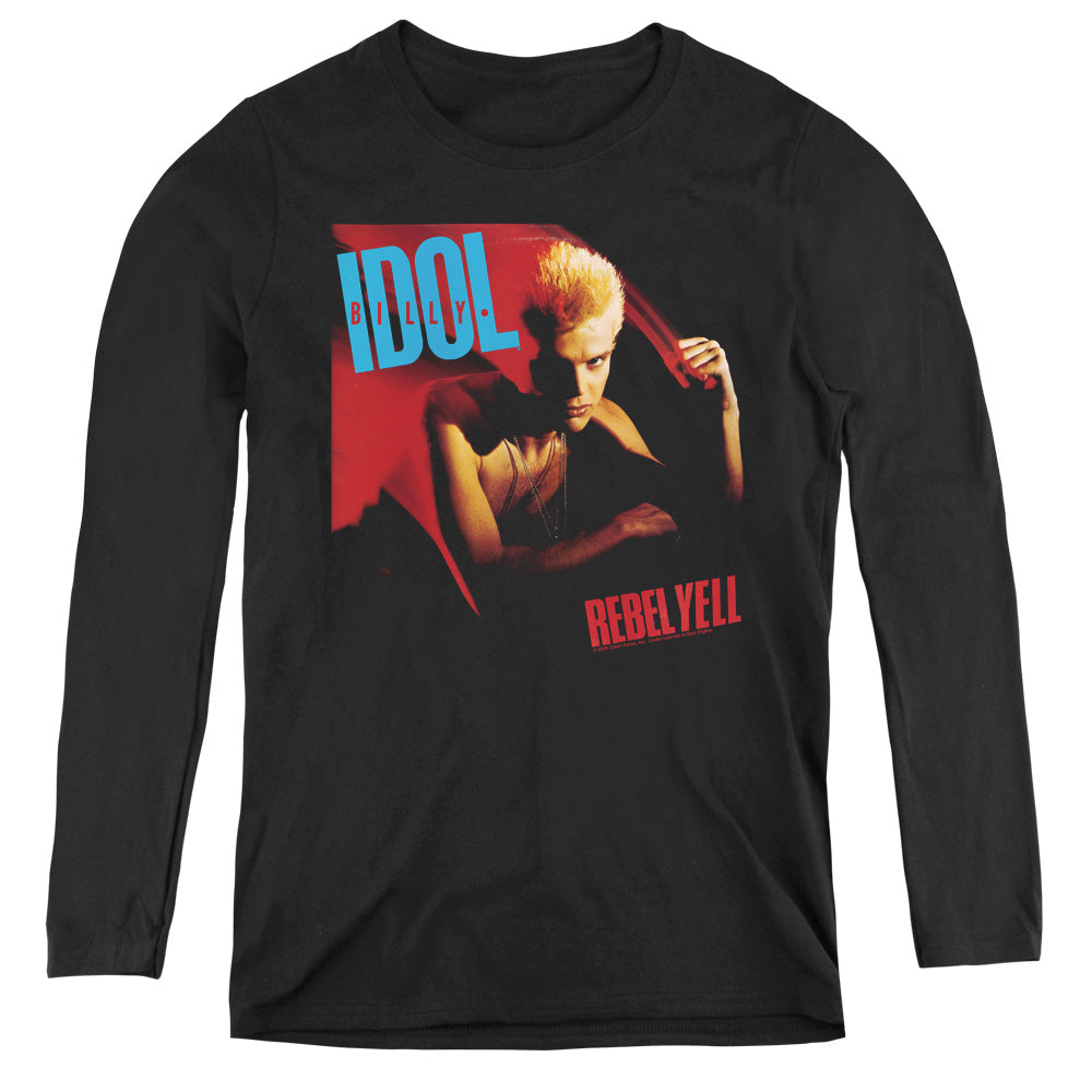 Billy Idol Rebel Yell Womens Long Sleeve Shirt Black