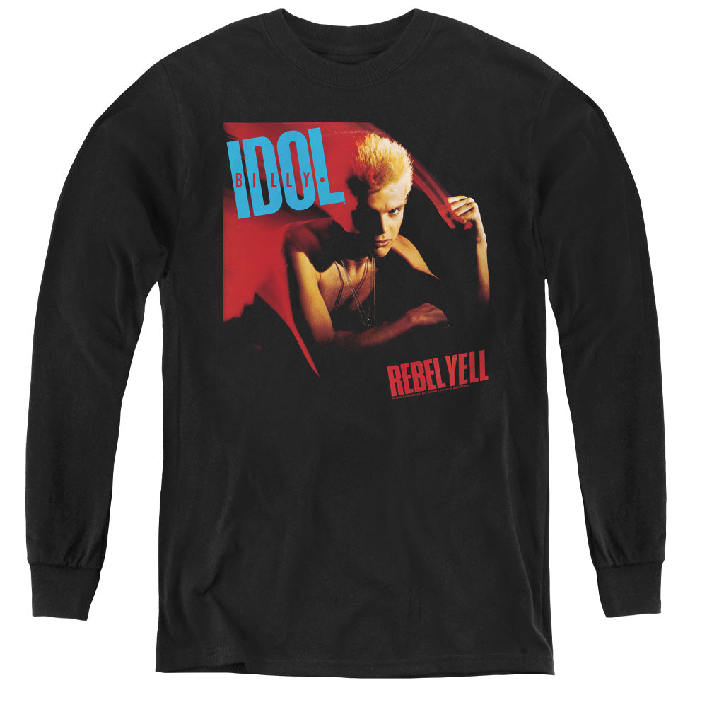 Billy Idol Rebel Yell Long Sleeve Kids Youth T Shirt Black