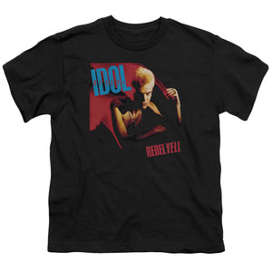Billy Idol Rebel Yell Kids Youth T Shirt Black